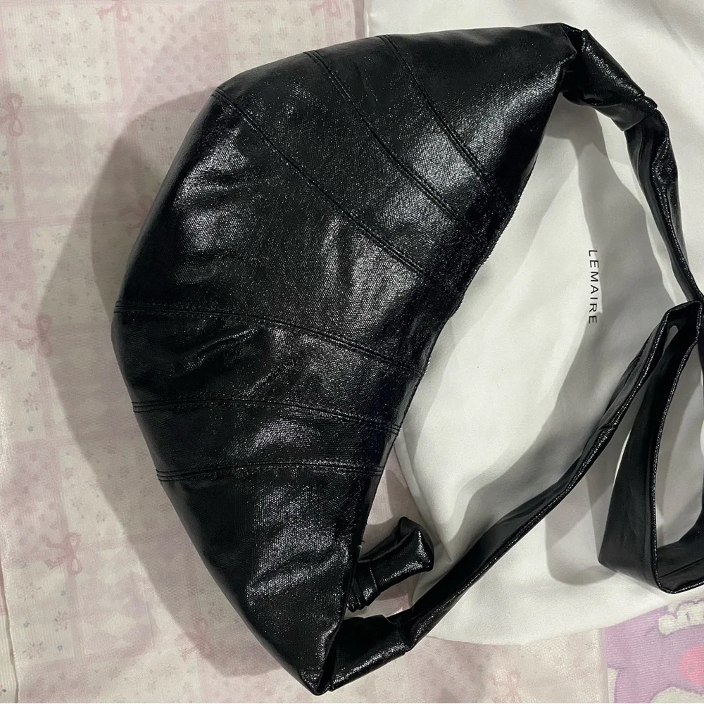 Lemaire Black Crescent Shoulder Bag